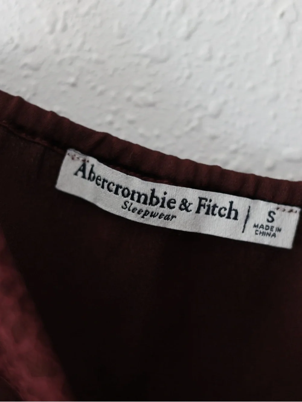 Abercrombie & Fitch Wine Lace-Trim Cami and shorts sleepwear